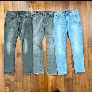 Mens J. Crew Mercantile Flex Slim Denim Jeans lot size 29 x 30